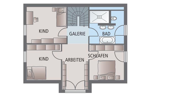 Luxhaus Landhaus 150 Grundriss Dachgeschoss