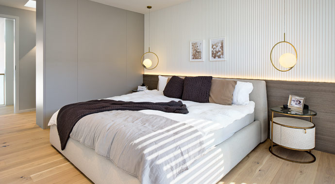 Schlafzimmer Musterhaus Poing von WeberHaus