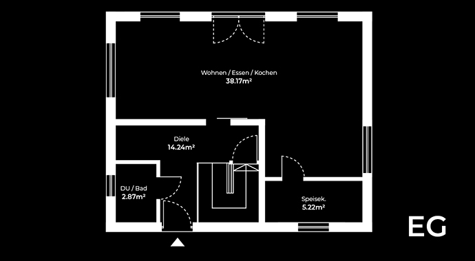 Grundriss Erdgeschoss Kundenhaus Moser von SchwörerHaus