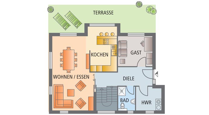 Viebrockhaus Haustyp Classico 311 Grundriss Erdgeschoss