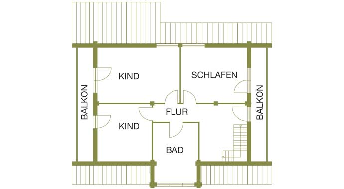 Fullwood Haus Mittelfranken Grundriss Obergeschoss