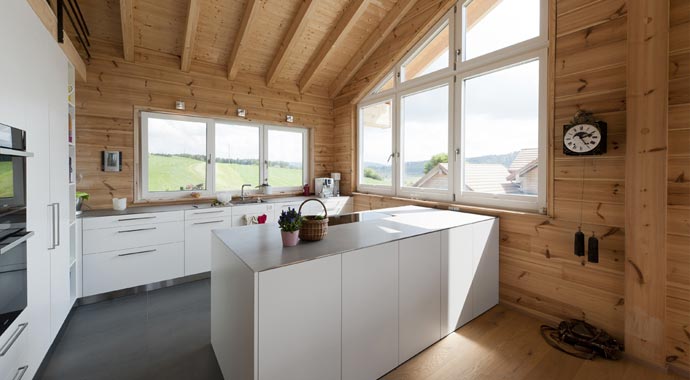 Fullwood Wohnblockhaus Musterhaus Sunnsite Küche