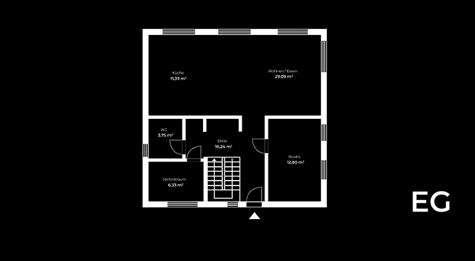 Grundriss Erdgeschoss Family 155 V3 von Danwood Family