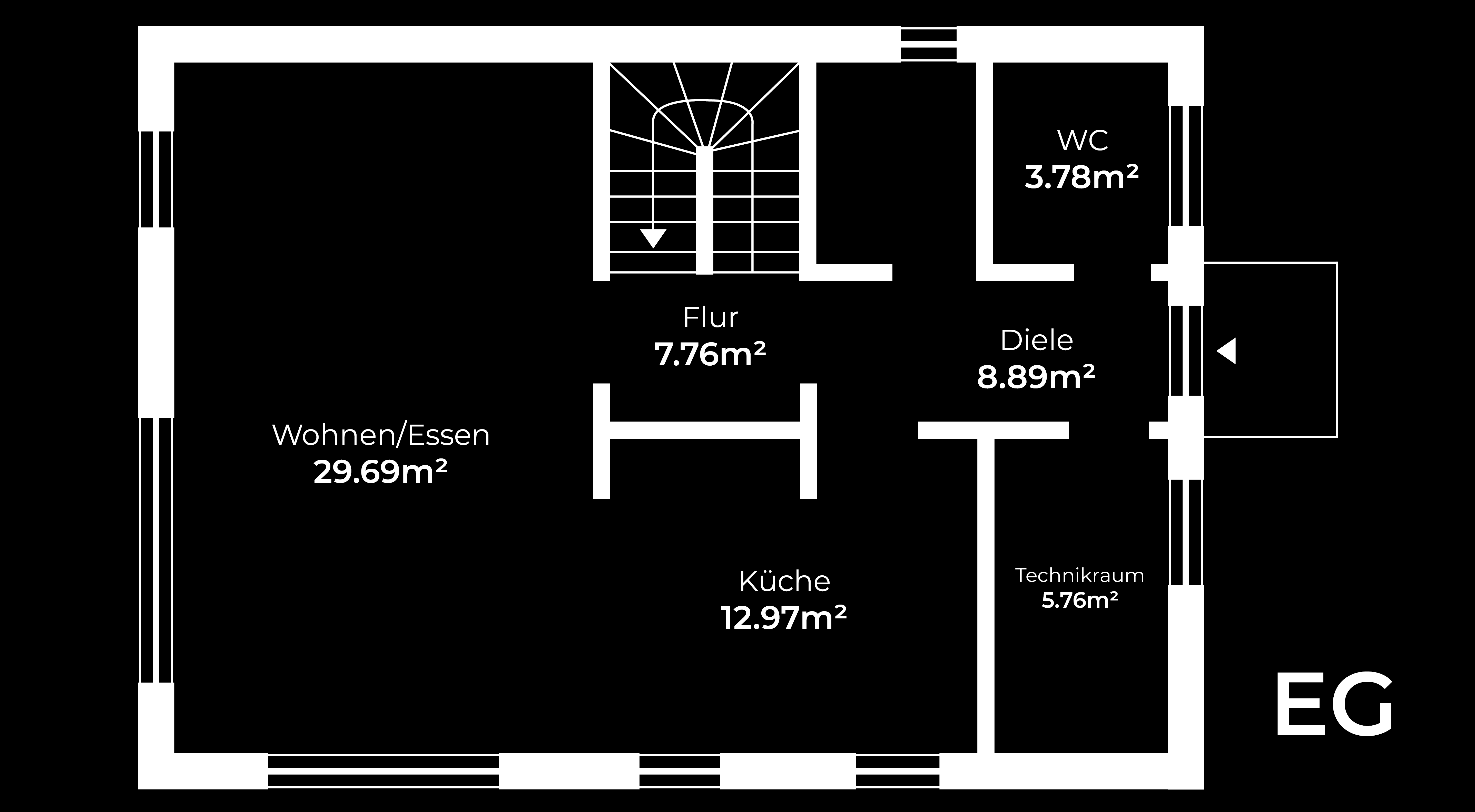 Grundriss EG Family 133 V1