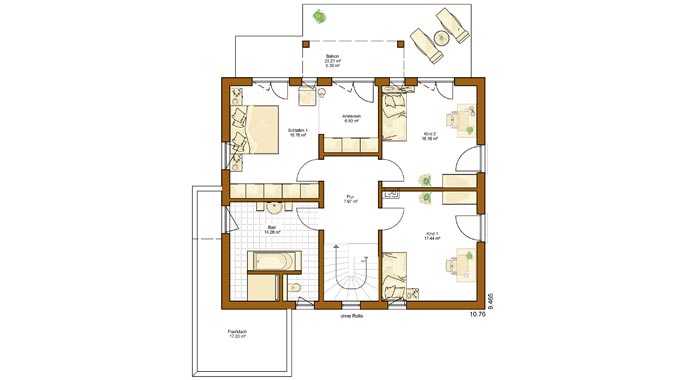 Rensch-Haus Musterhaus Montana Grundriss Obergeschoss