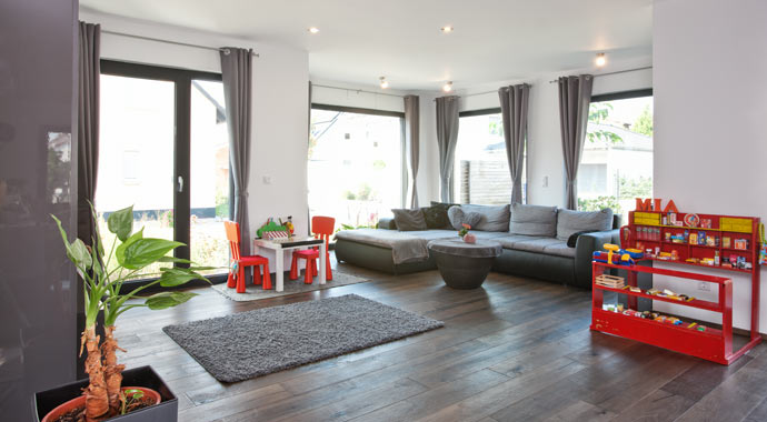 Wohnbereich Kundenhaus HILZENDEGEN von Living Fertighaus