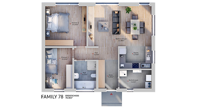 Grundriss Family 78 von Dan-Wood Family