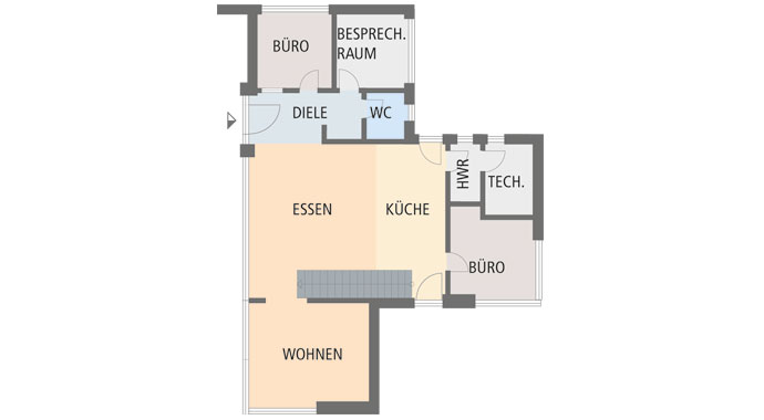 Grundriss Erdgeschoss LUXHAUS |core. von Luxhaus