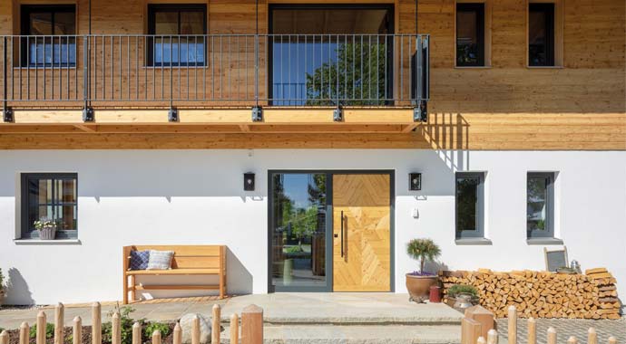 Außenansicht Vitalhaus Liesl von Regnauer Hausbau