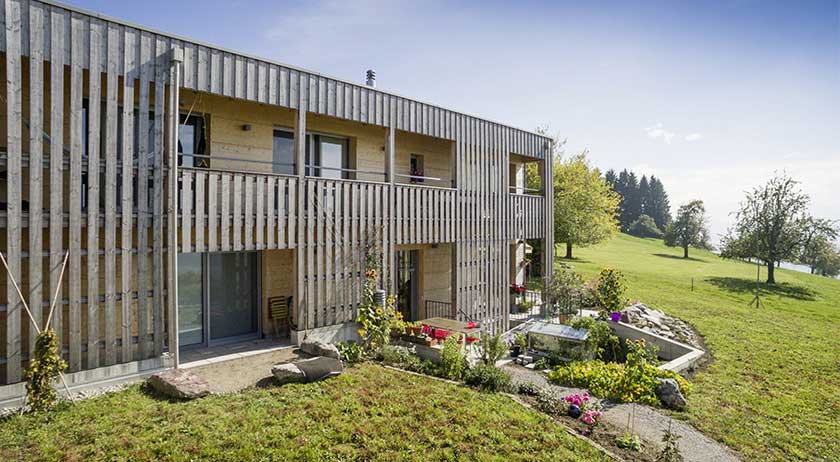 Klimaholzhaus Kundenhaus Oberalbis Außenansicht