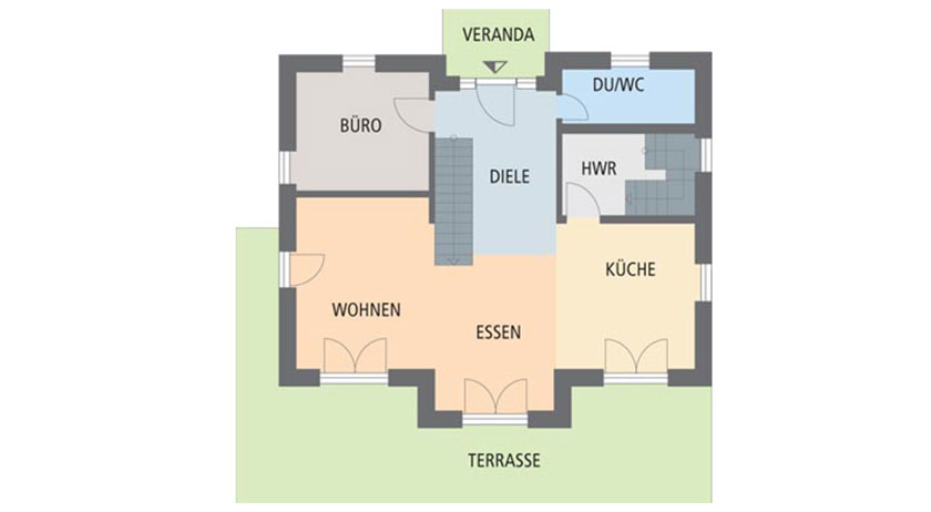 Baubiologie Michael Mark Haus Breisgau Grundriss Erdgeschoss