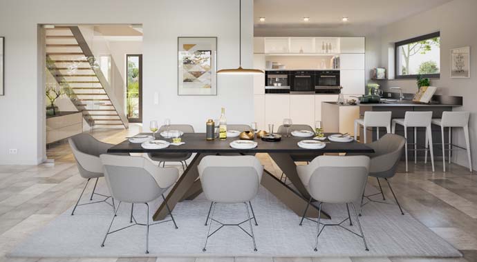 Essbereich Bauhaus Anteo von Kern-Haus