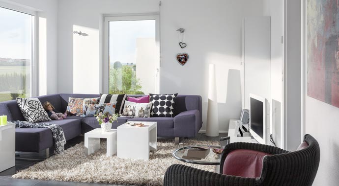 SchwörerHaus AW32 Effizienzhaus-55 Haus Hager Wohnbereich