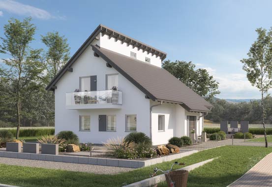 Außenansicht Musterhaus Nürnberg von Schwabenhaus