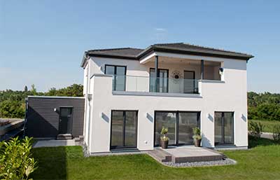 Außenansicht Musterhaus Bitburg von STREIF Haus