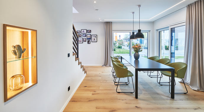 Essbereich Musterhaus Relax von Fertighaus WEISS