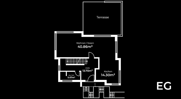 Grundriss Erdgeschoss Haus Degenhardt von BAUMEISTER-HAUS