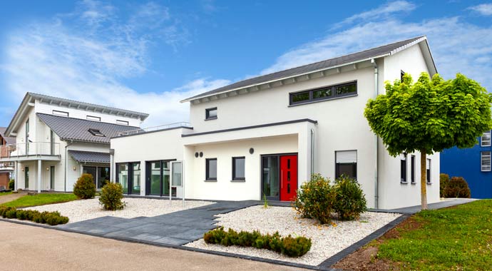 Außenansicht Musterhaus Fellbach von STREIF Haus