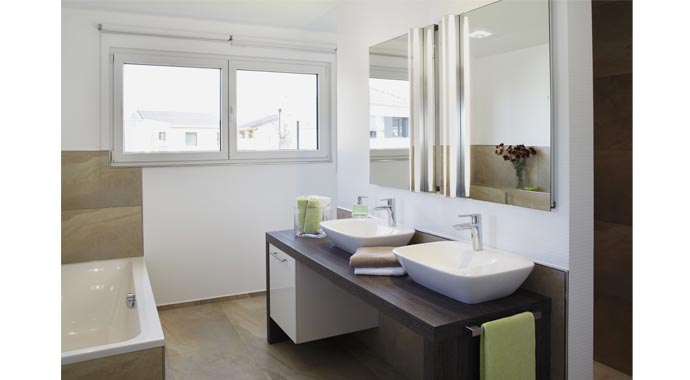 Rensch-Haus Musterhaus Avenio Badezimmer