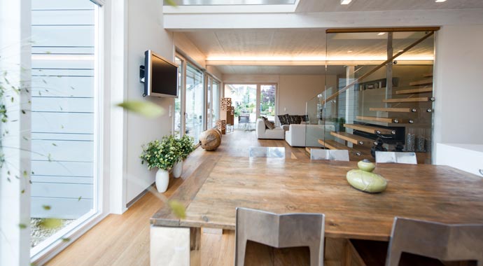 Griffner Fertighaus Musterhaus Salzburg Square Essbereich