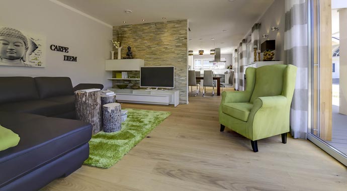 Haas Fertigbau Haas MH Mannheim J 159 Wohnbereich