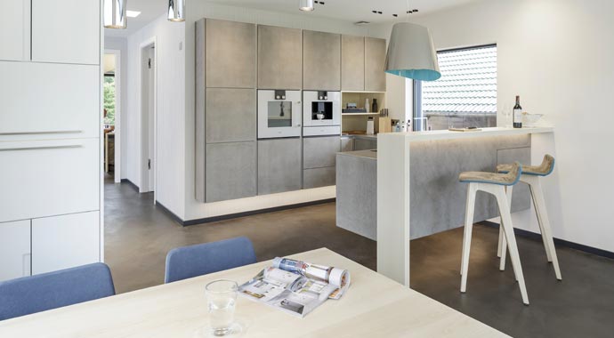 Luxhaus Musterhaus „fine“ Küche/Essbereich