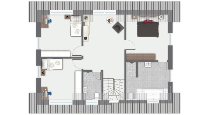 Gussek Haus Musterhaus Melanie Grundriss Obergeschoss