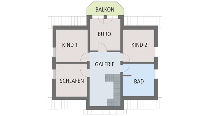 Grundriss Dachgeschoss Aktionshaus EFH 151 von Ytong Bausatzhaus