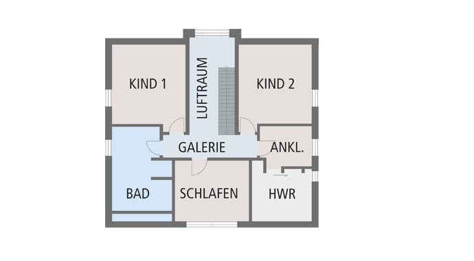 Grundriss Obergeschoss Kundenhaus Bonn von Kern-Haus
