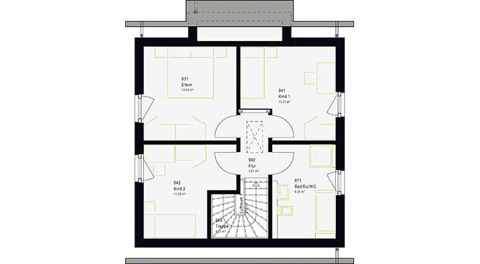 Grundriss Dachgeschoss Aktionshaus von massa haus
