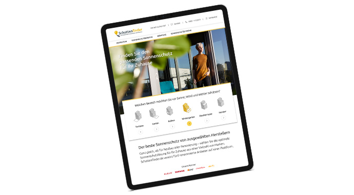 Screenshot Schattefinder.de