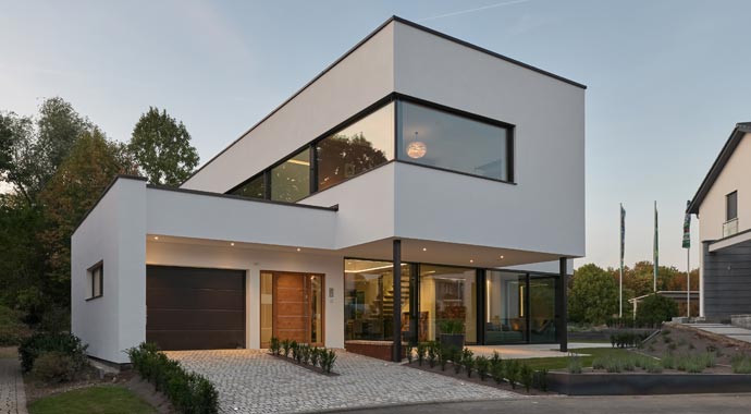 Außenansicht Musterhaus Core von Luxhaus