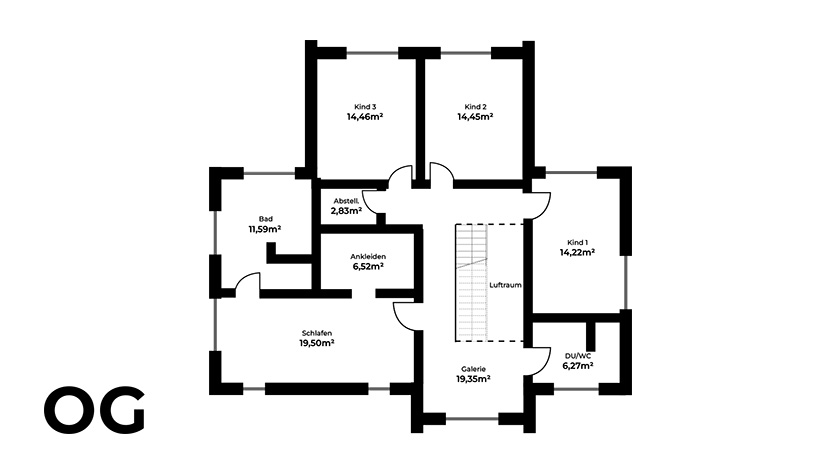 Grundriss Obergeschoss