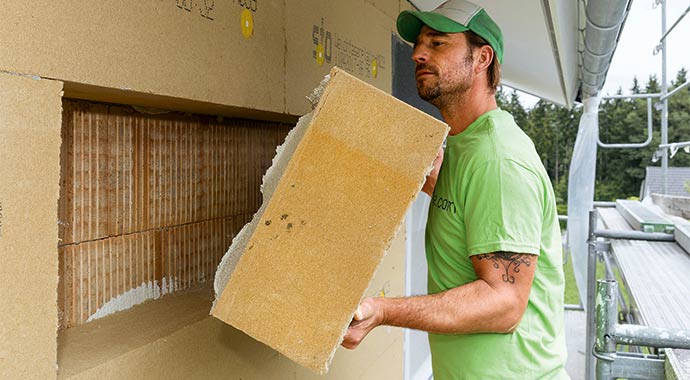 Fassadendämmung mit Holzfaserdämmstoffen von Sto Fassadendämmung mit Holzfaserdämmstoffen von Sto