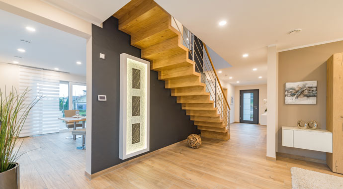 Treppenhaus Musterhaus Ancona von Rensch-Haus