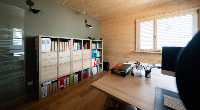 Büro Flachdachbungalow Design 124 von Frammelsberger