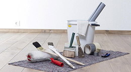 Wandfarben Symbolbild Malerwerkzeug