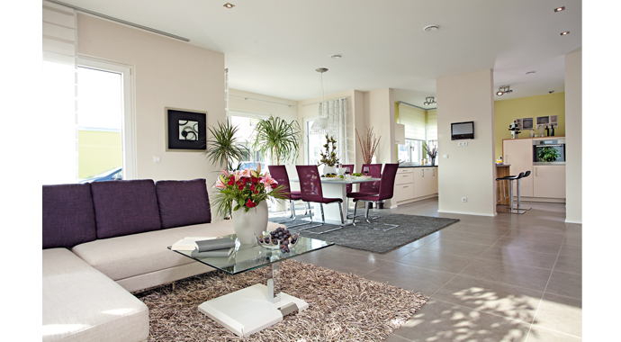 Wohnbereich Musterhaus Köln – generation5.5 200 von WeberHaus