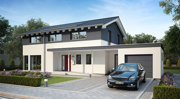 NORDHAUS Fertigbau Musterhaus Frechen Außenansicht