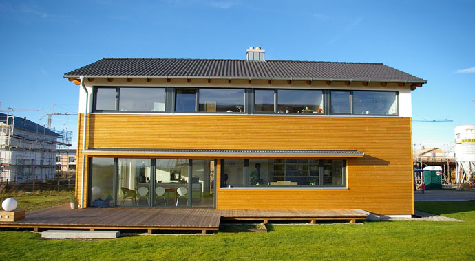 Holzhaus Rosskopf Haus Blankenhorn Außenansicht