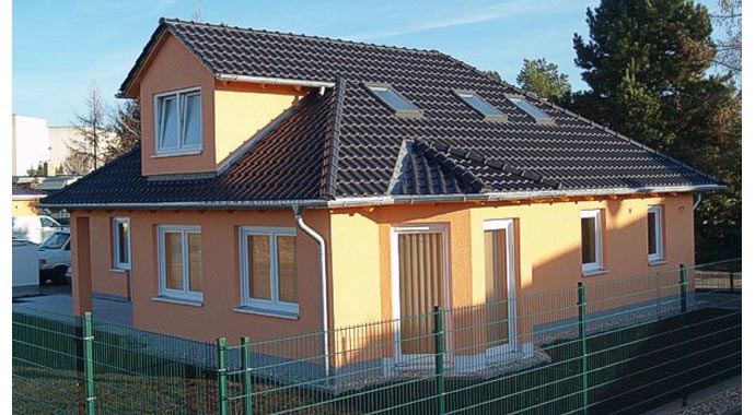 Town & Country Haus Musterhaus Winkelbungalow 108 Außenansicht