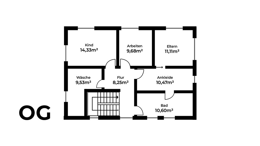 Grundriss Obergeschoss