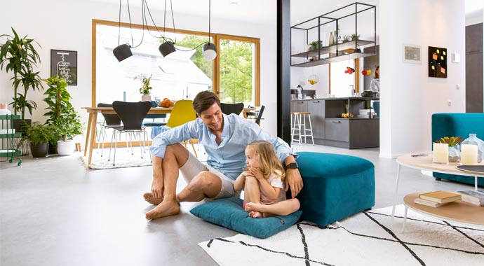 Wohnbereich Sunshine 220 von WeberHaus