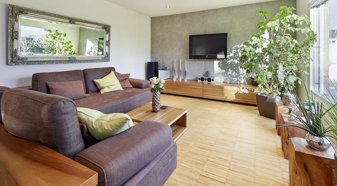 Luxhaus Pultdach Klassik 197 Wohnbereich