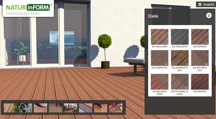 Screenshot Terrassenplaner von NATURinFORM