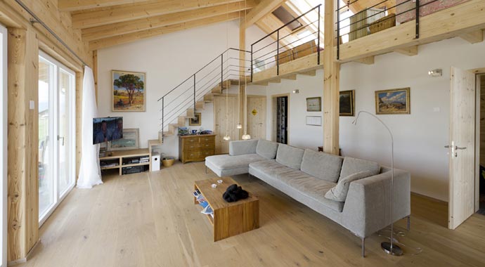 Fullwood Wohnblockhaus Musterhaus Sunnsite Wohnbereich