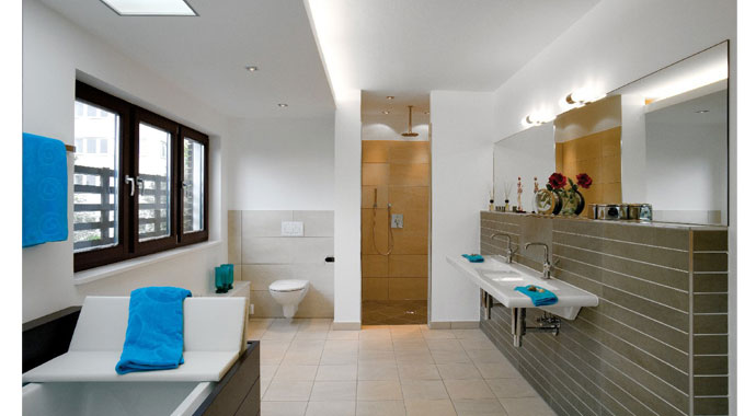 Regnauer Hausbau Musterhaus Vita Cube Fellbach Badezimmer