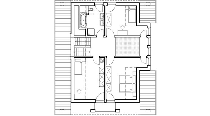 Haas Fertigbau Haas MH Hirschaid 151 Grundriss Obergeschoss