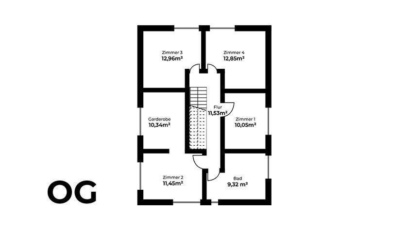 Grundriss Obergeschoss