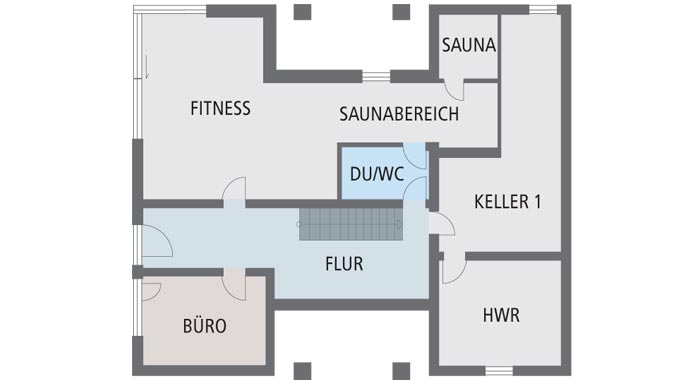 HUF Haus ART 6 Grundriss Kellergeschoss